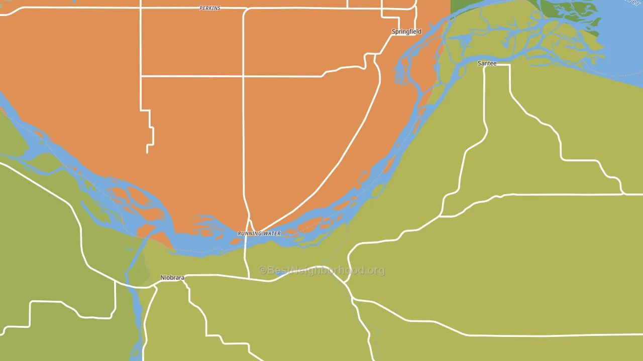 68760, NE block-group voter-turnout map