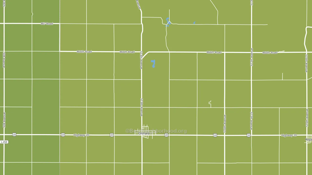 68764, NE block-group voter-turnout map