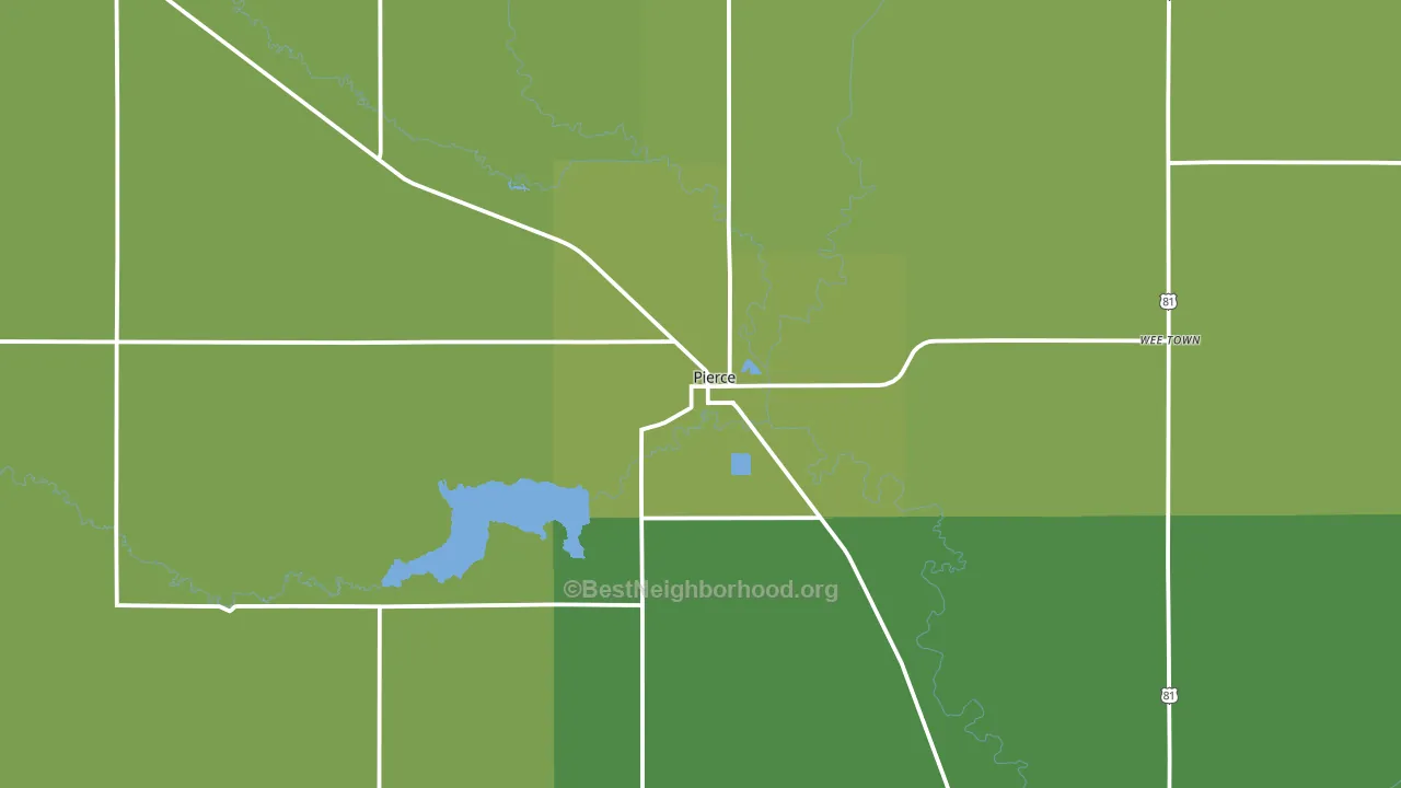 68767, NE block-group voter-turnout map