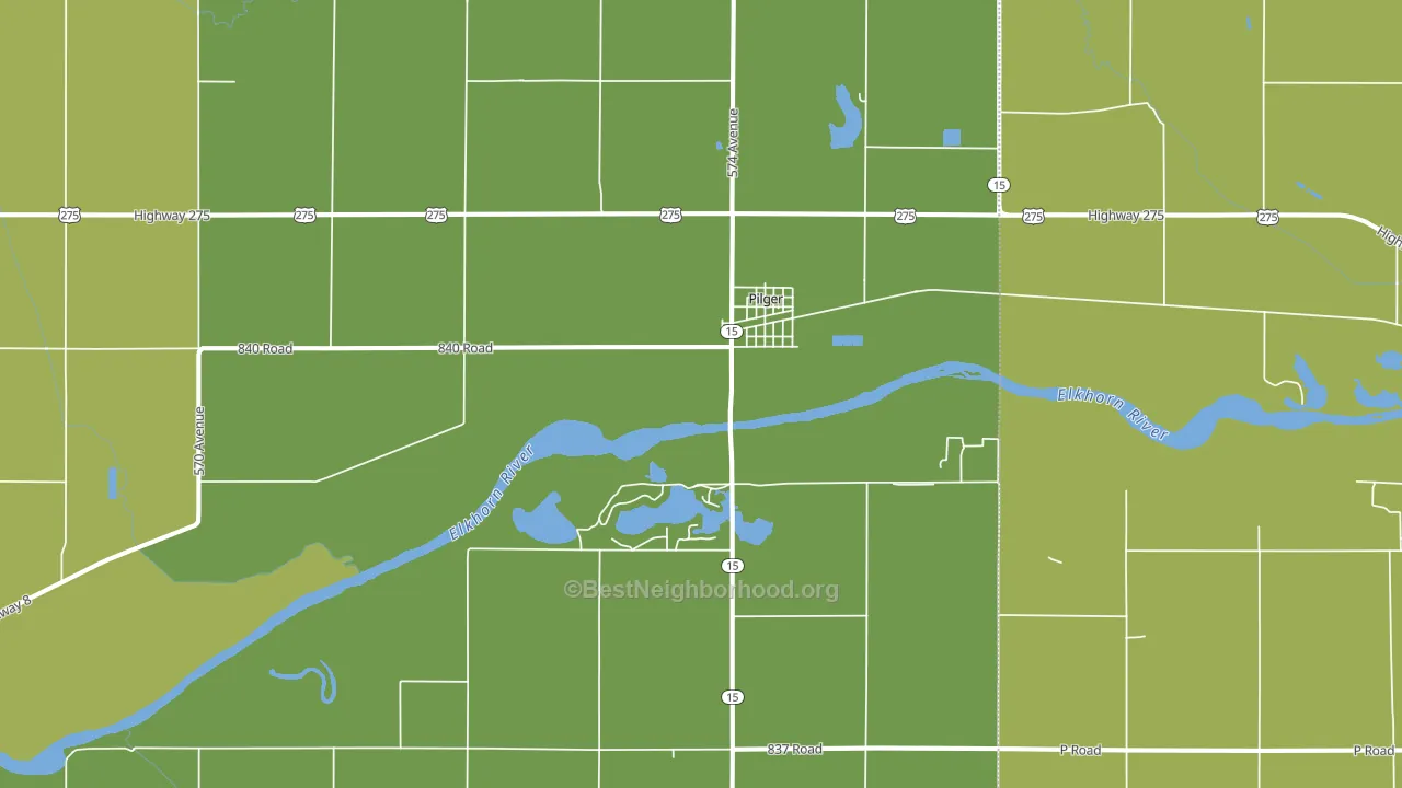 68768, NE block-group voter-turnout map