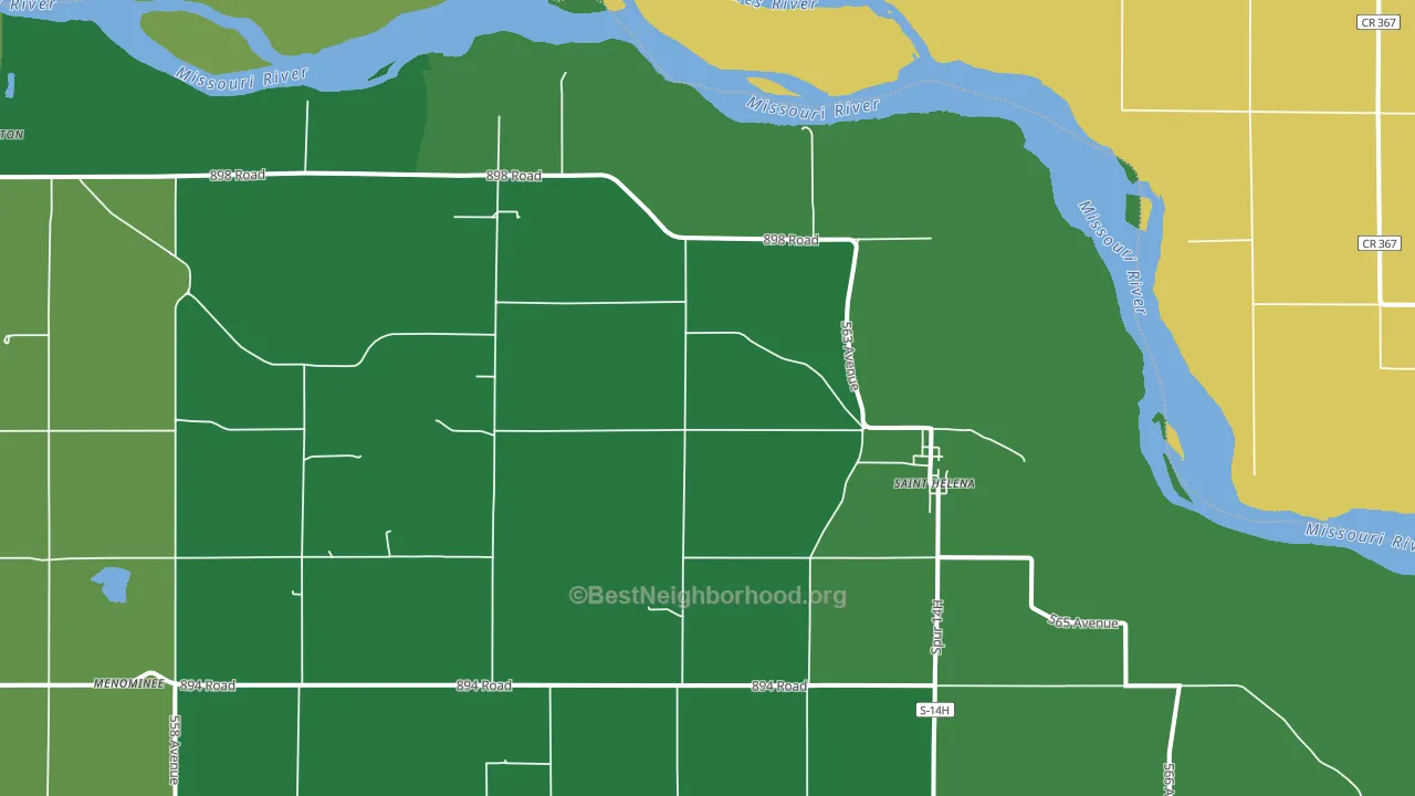68774, NE block-group voter-turnout map