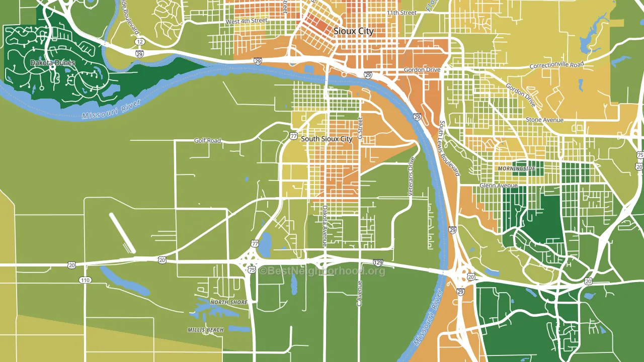 68776, NE block-group voter-turnout map