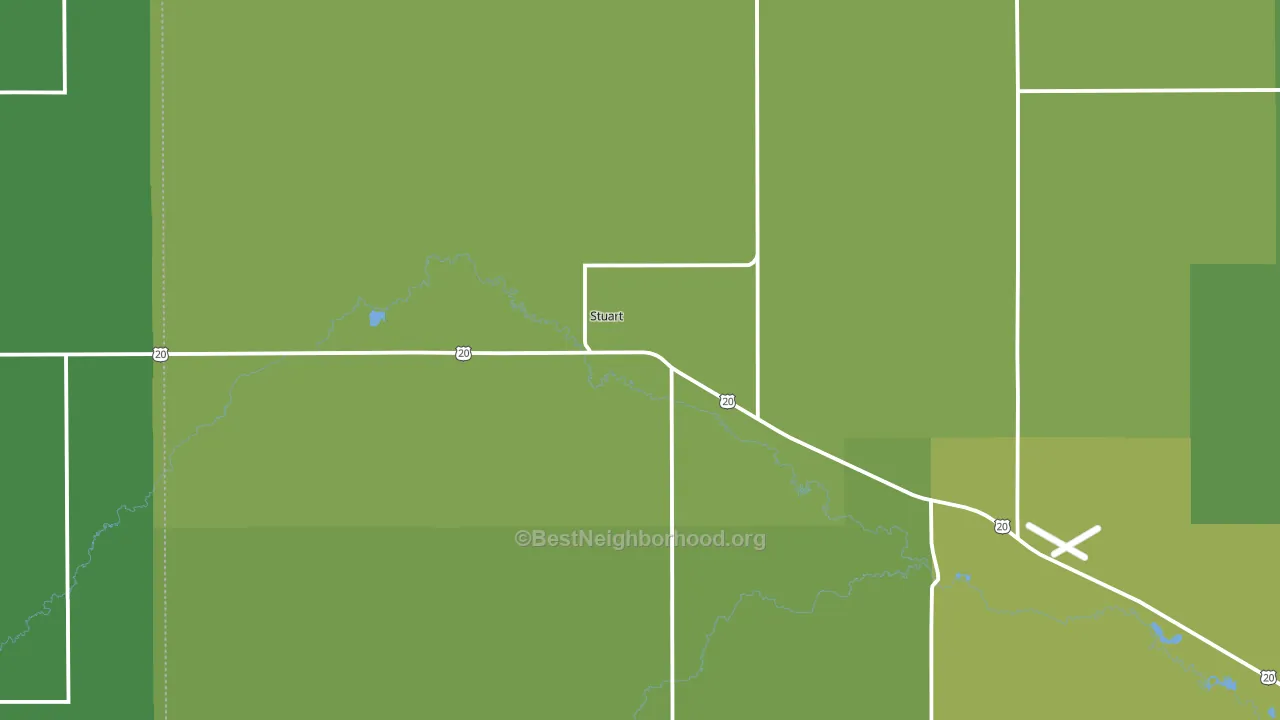 68780, NE block-group voter-turnout map