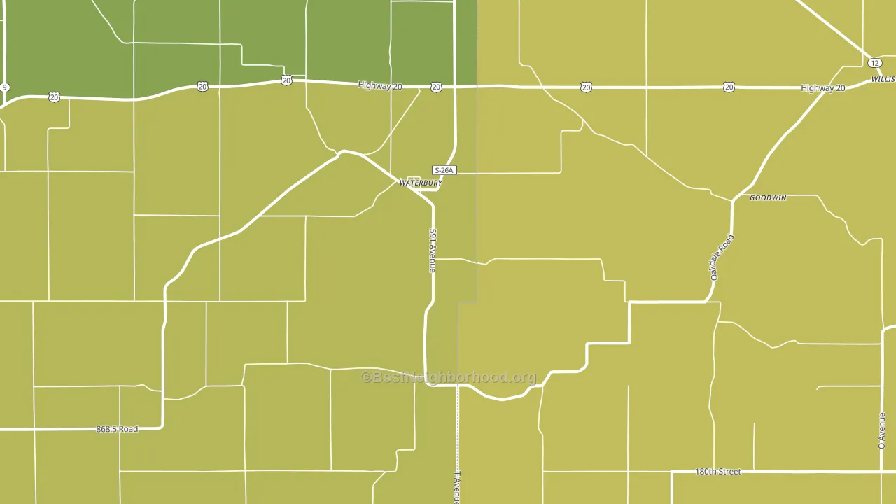 68785, NE block-group voter-turnout map