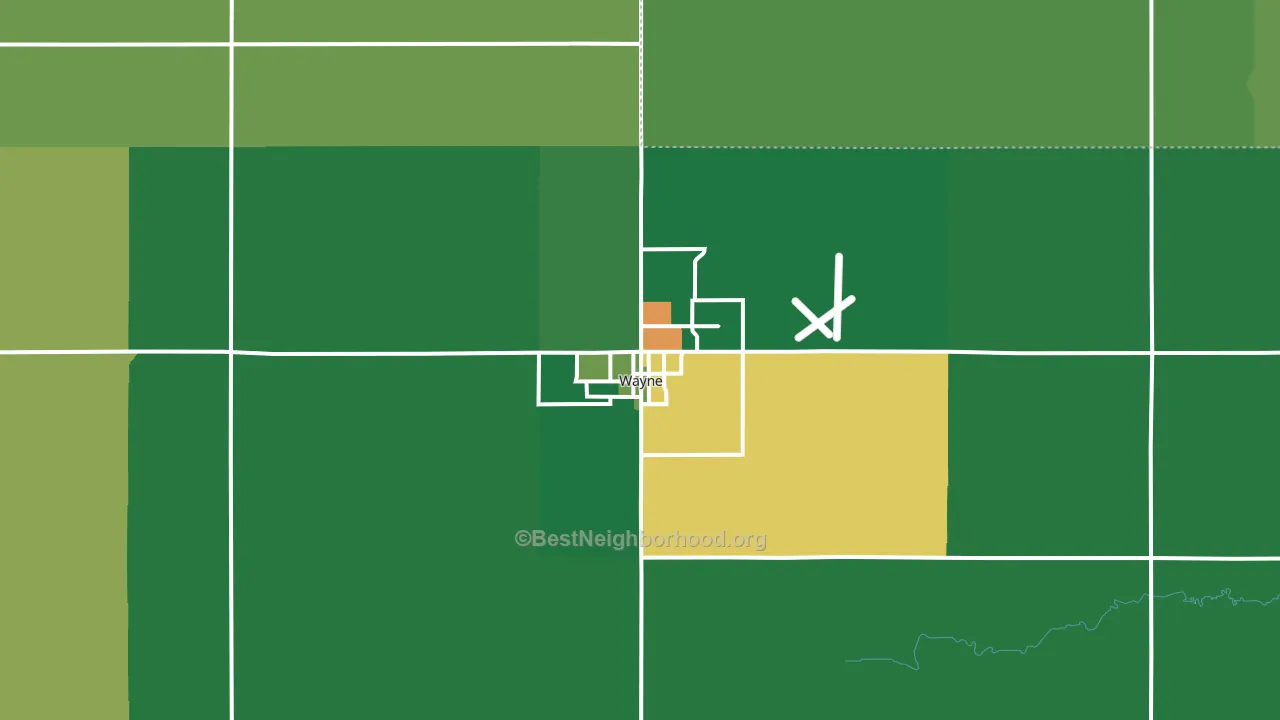 68787, NE block-group voter-turnout map