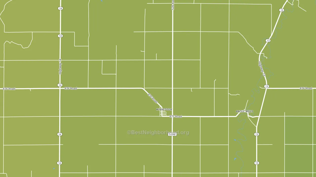 68789, NE block-group voter-turnout map