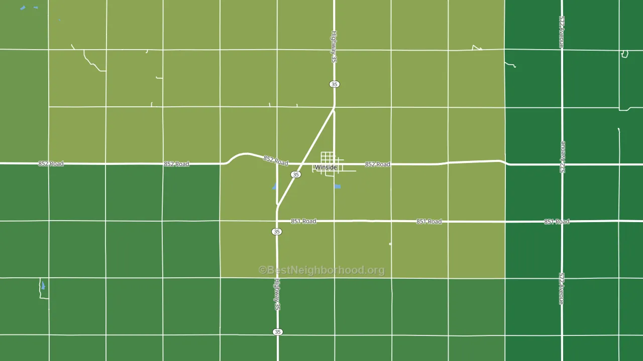 68790, NE block-group voter-turnout map
