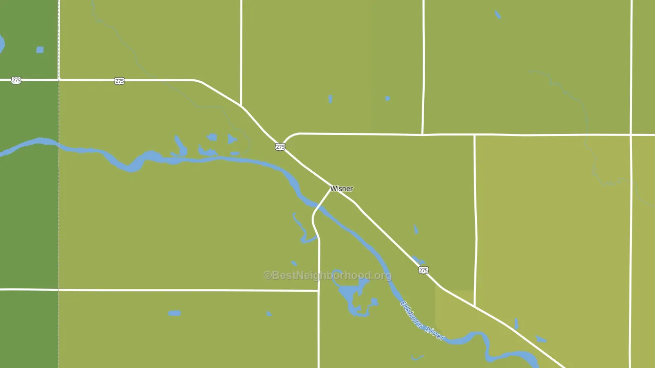 68791, NE block-group voter-turnout map