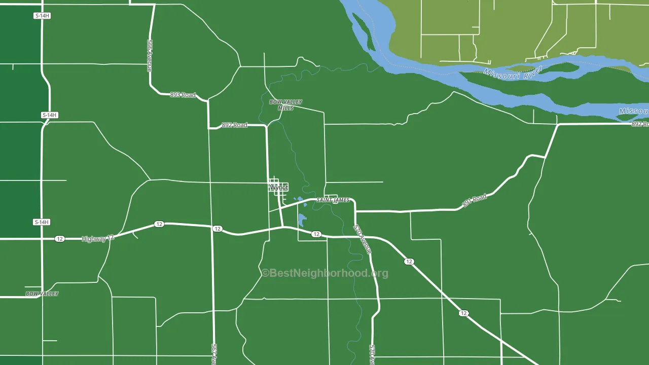 68792, NE block-group voter-turnout map