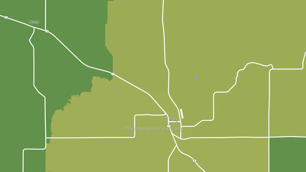 68814, NE block-group voter-turnout map