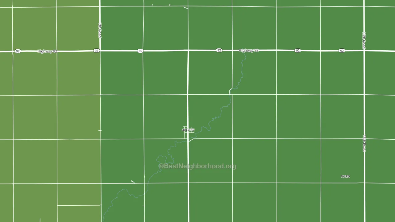 68816, NE block-group voter-turnout map