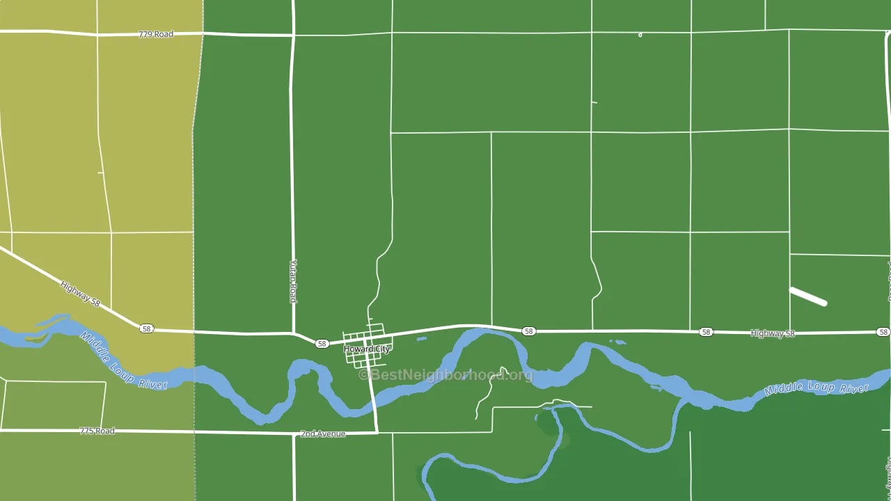 68820, NE block-group voter-turnout map