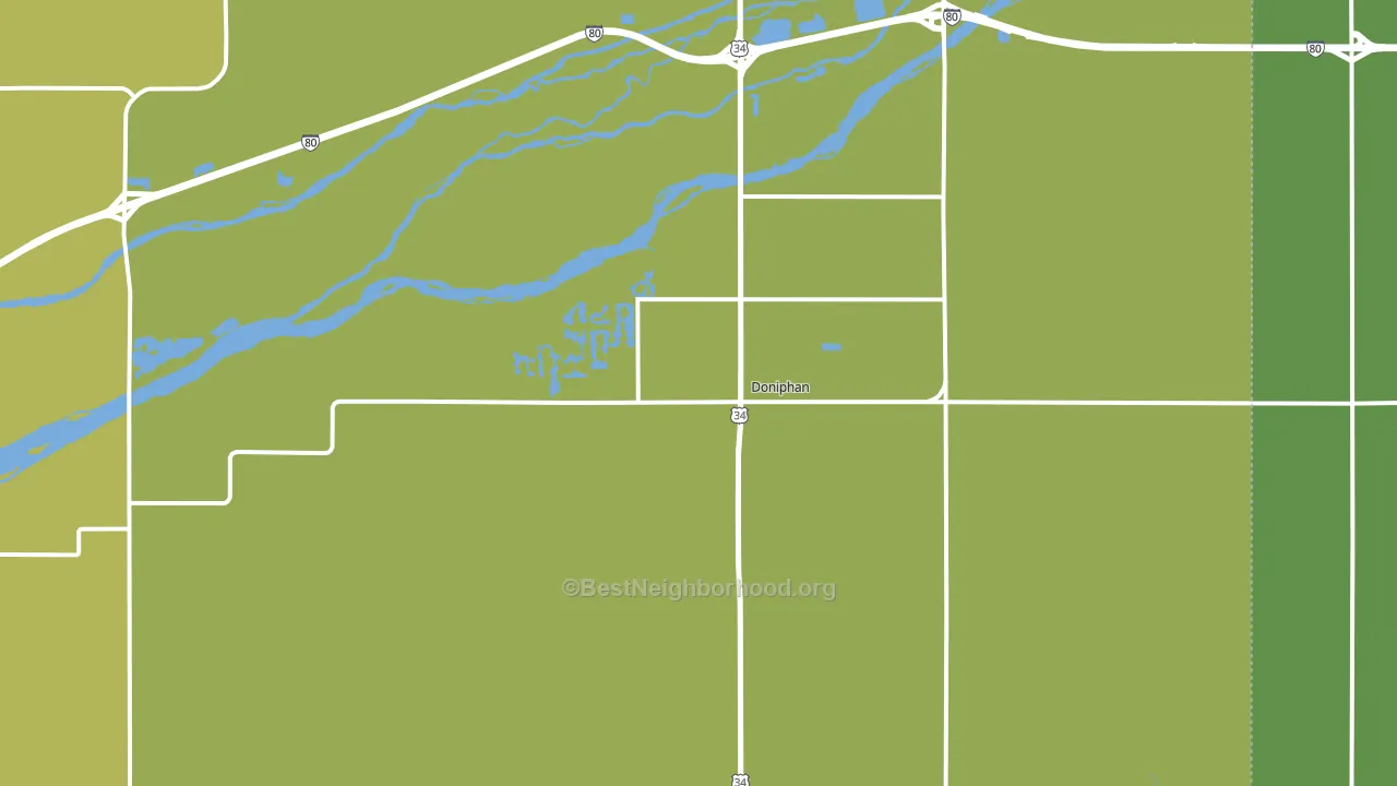 68832, NE block-group voter-turnout map