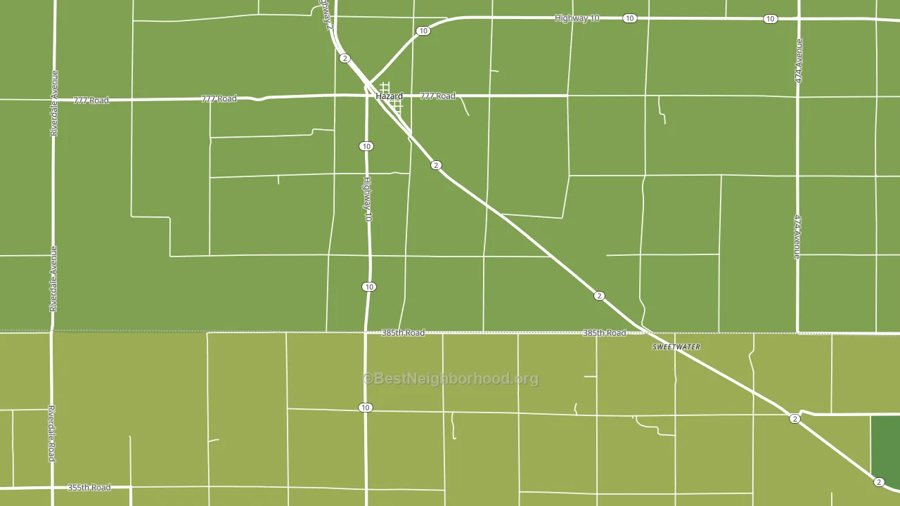 68844, NE block-group voter-turnout map