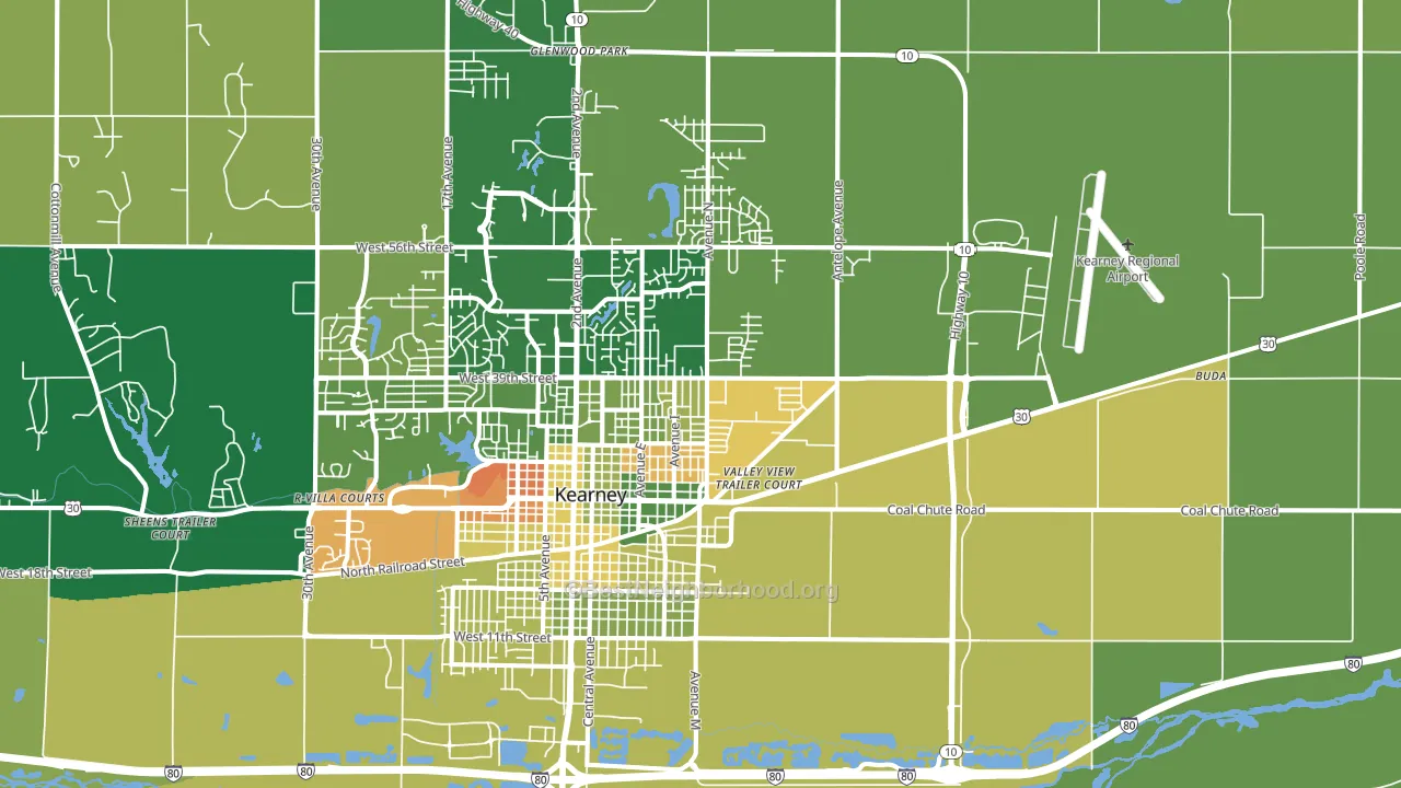68847, NE block-group voter-turnout map
