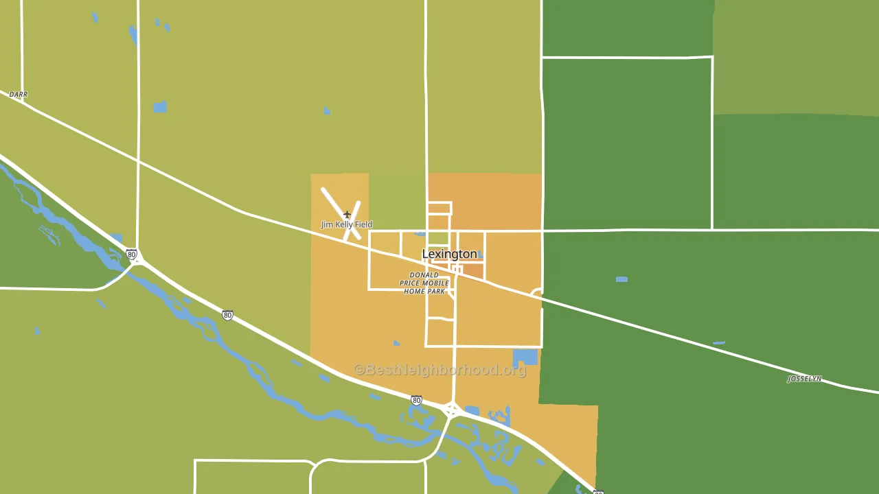68850, NE block-group voter-turnout map