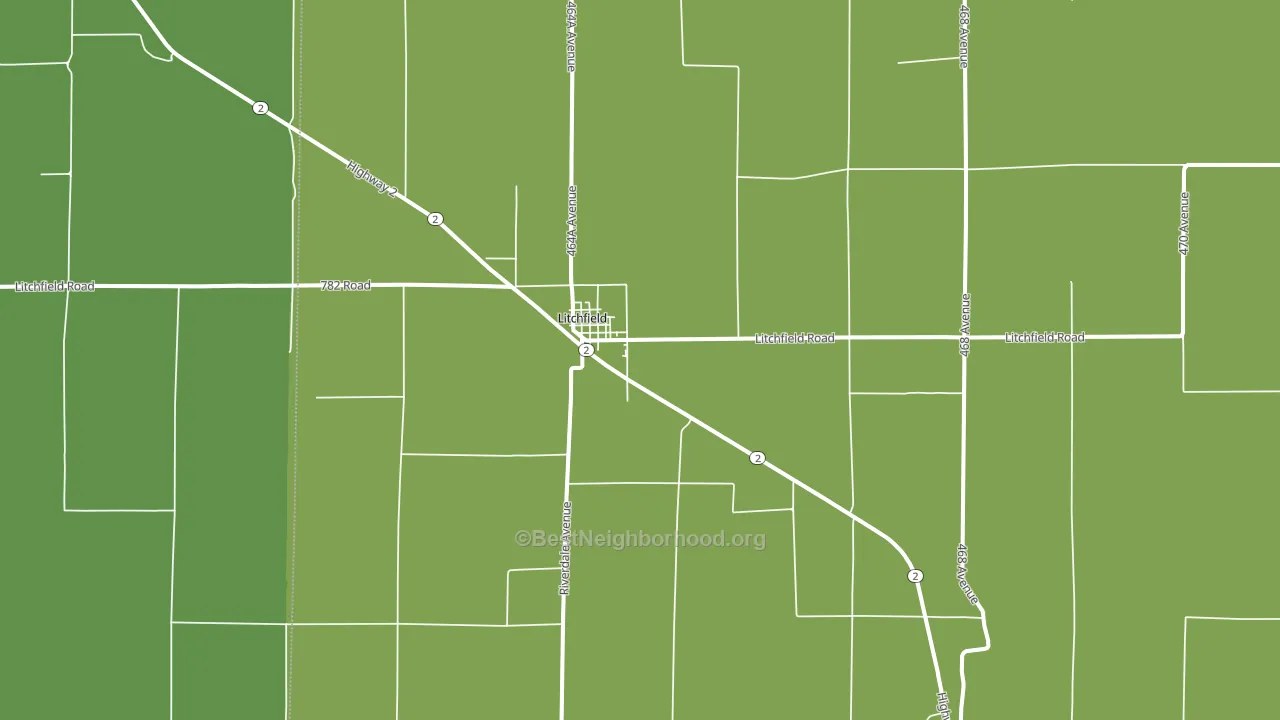 68852, NE block-group voter-turnout map