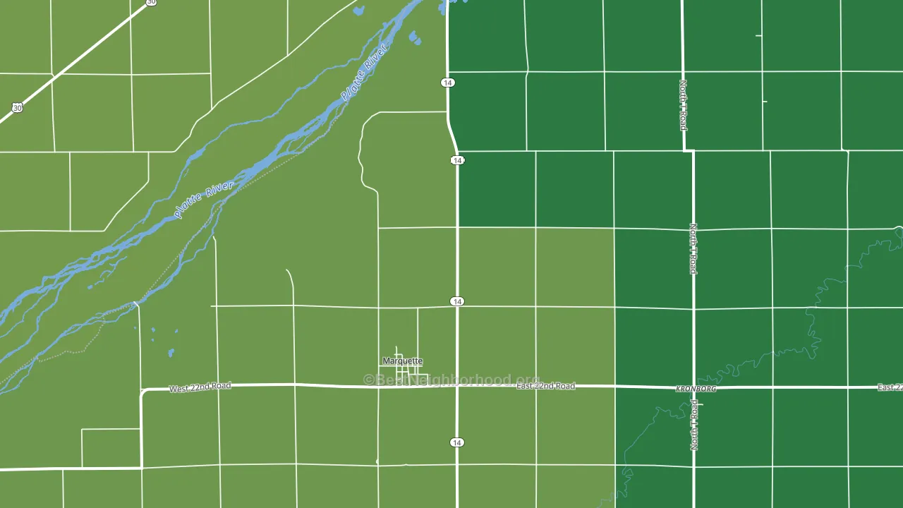 68854, NE block-group voter-turnout map