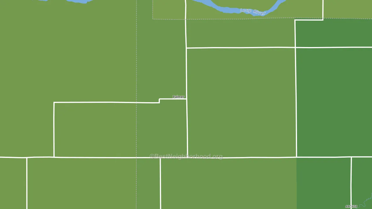 68864, NE block-group voter-turnout map