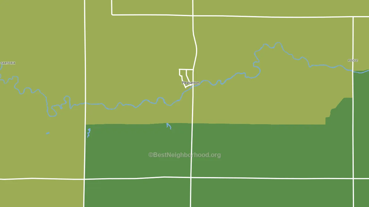 68866, NE block-group voter-turnout map