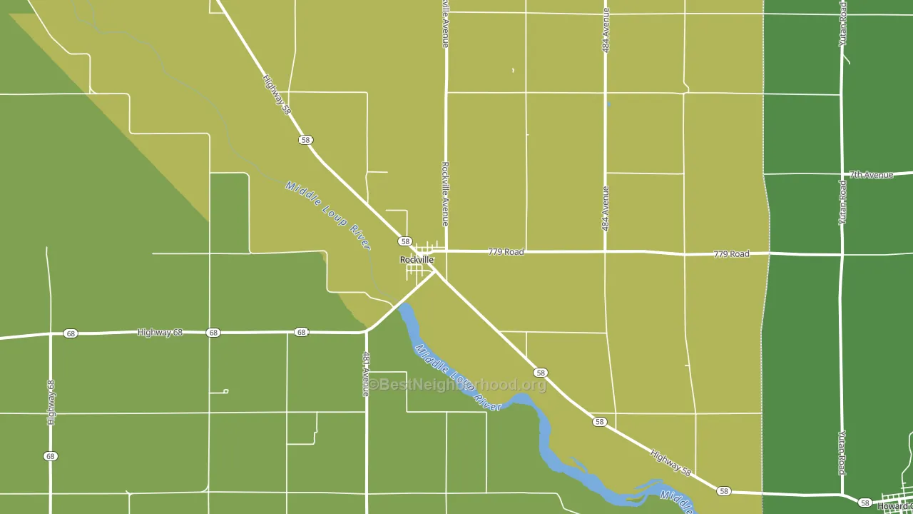 68871, NE block-group voter-turnout map
