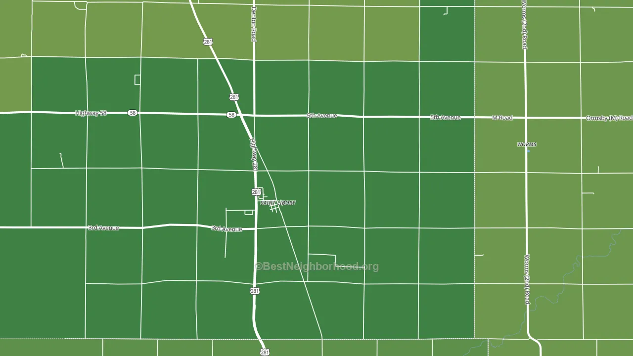 68872, NE block-group voter-turnout map