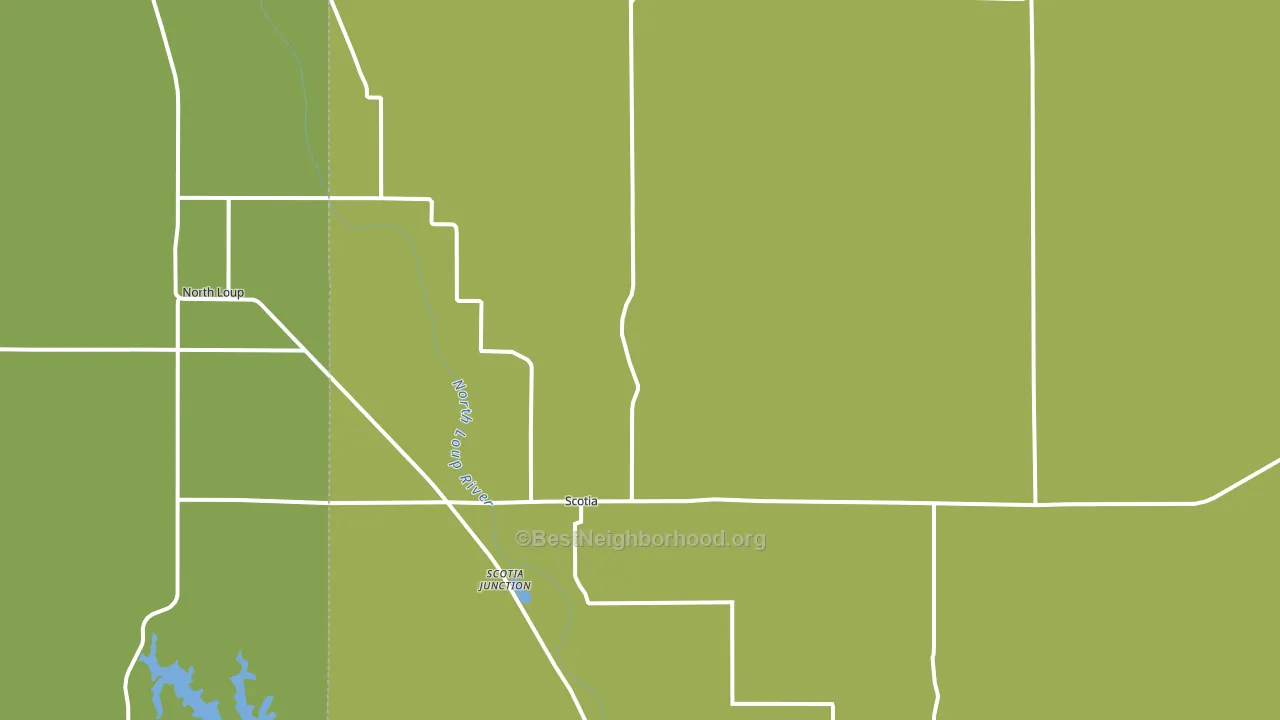 68875, NE block-group voter-turnout map