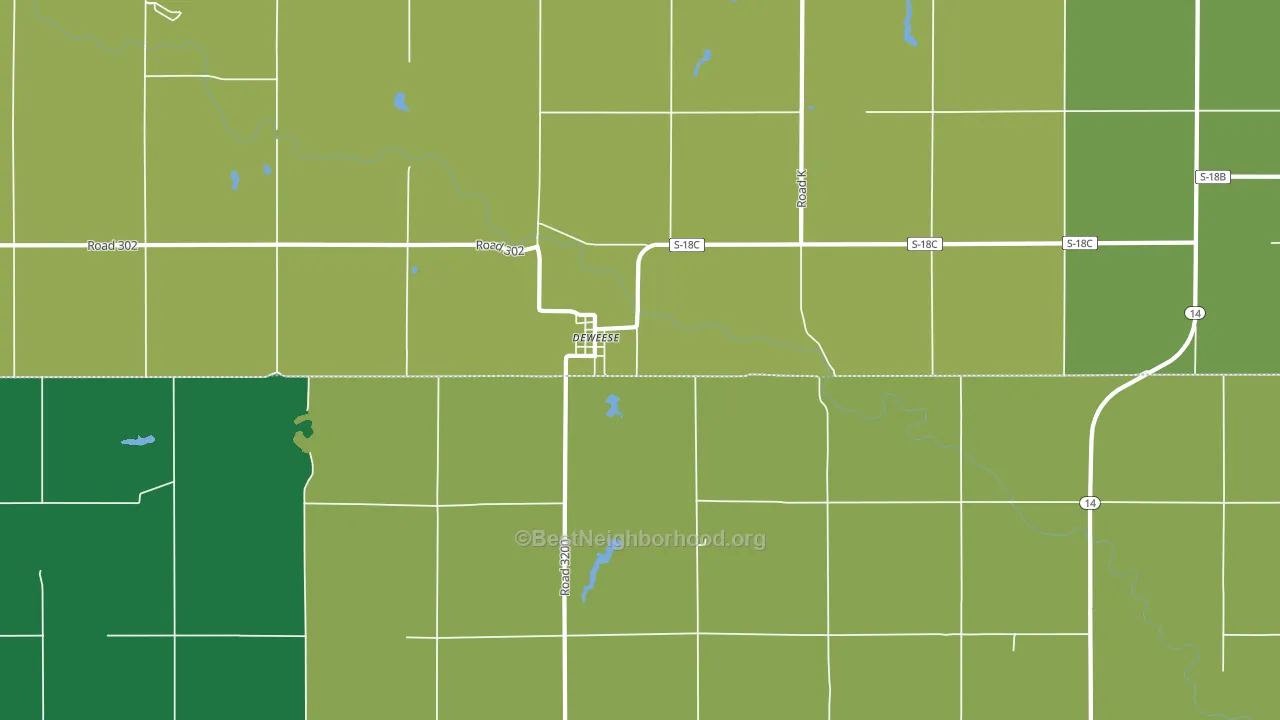 68934, NE block-group voter-turnout map