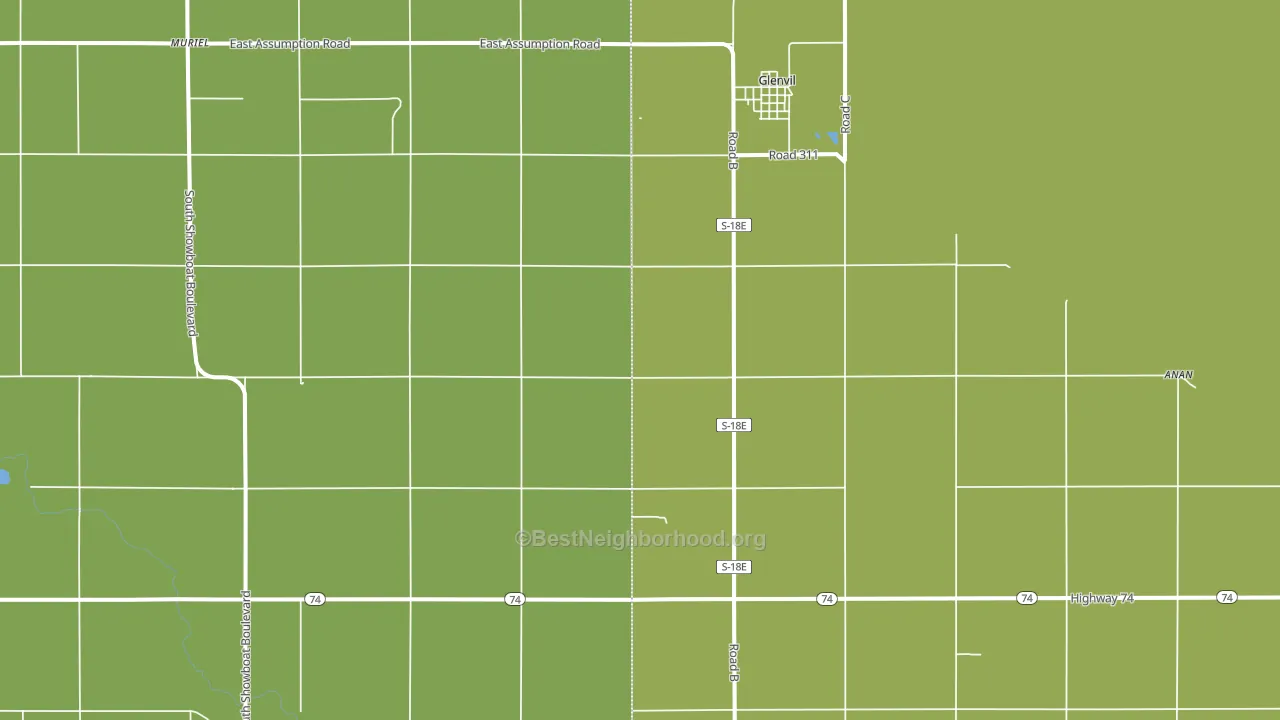 68941, NE block-group voter-turnout map