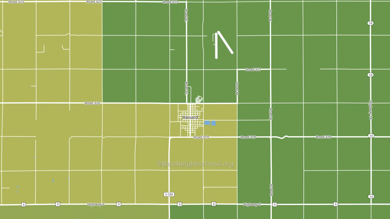68944, NE block-group voter-turnout map
