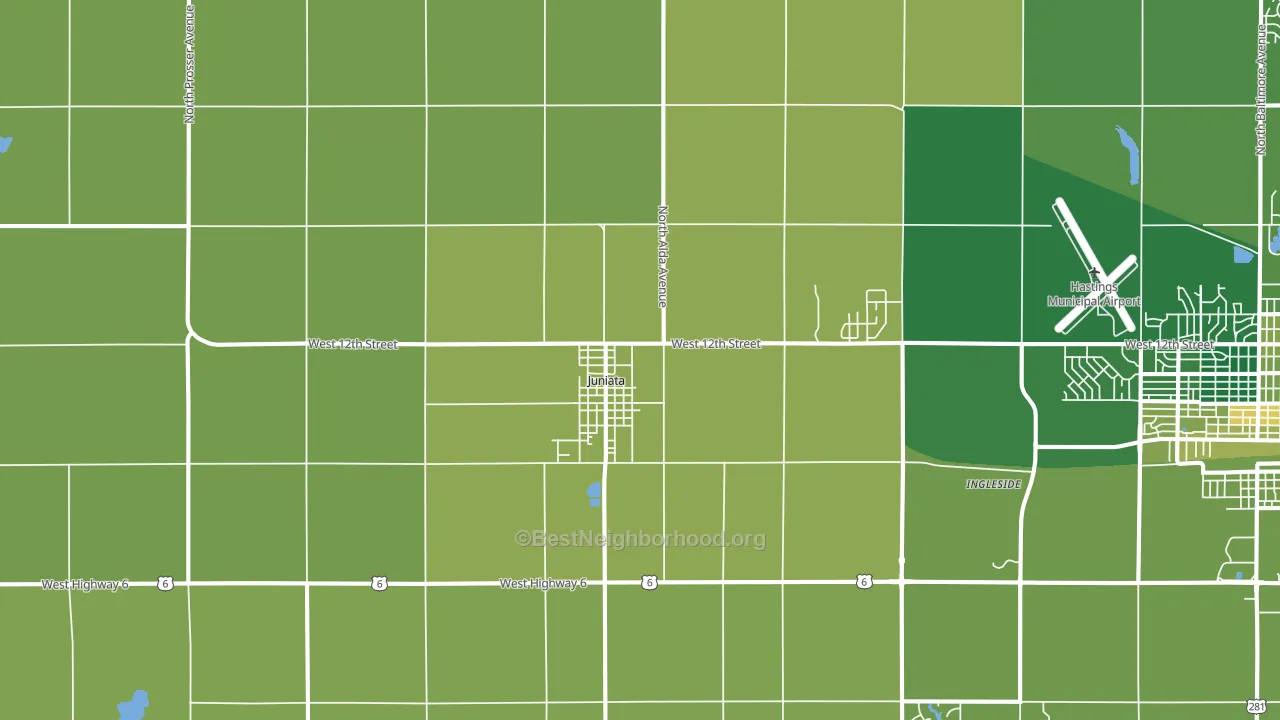 68955, NE block-group voter-turnout map