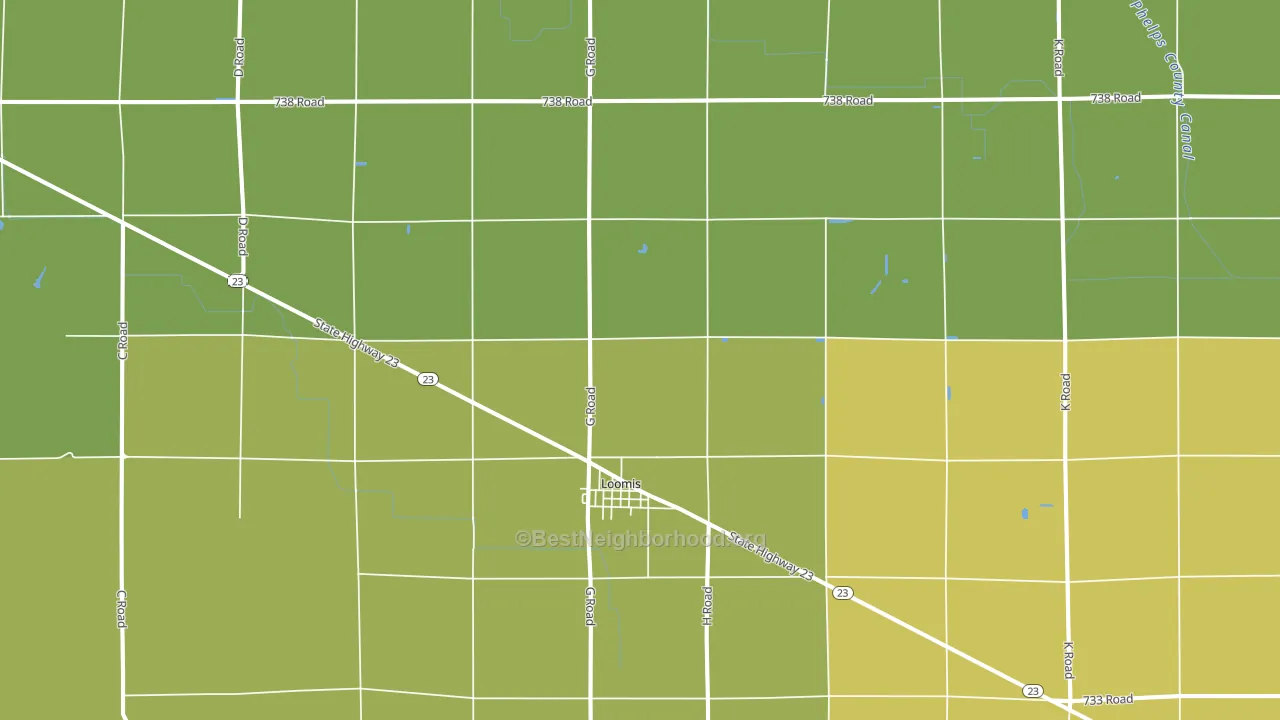 68958, NE block-group voter-turnout map