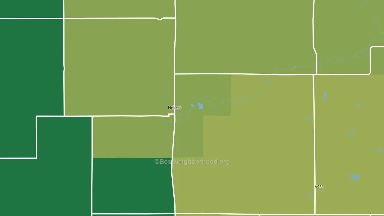 68961, NE block-group voter-turnout map