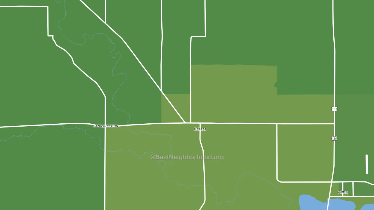 68966, NE block-group voter-turnout map