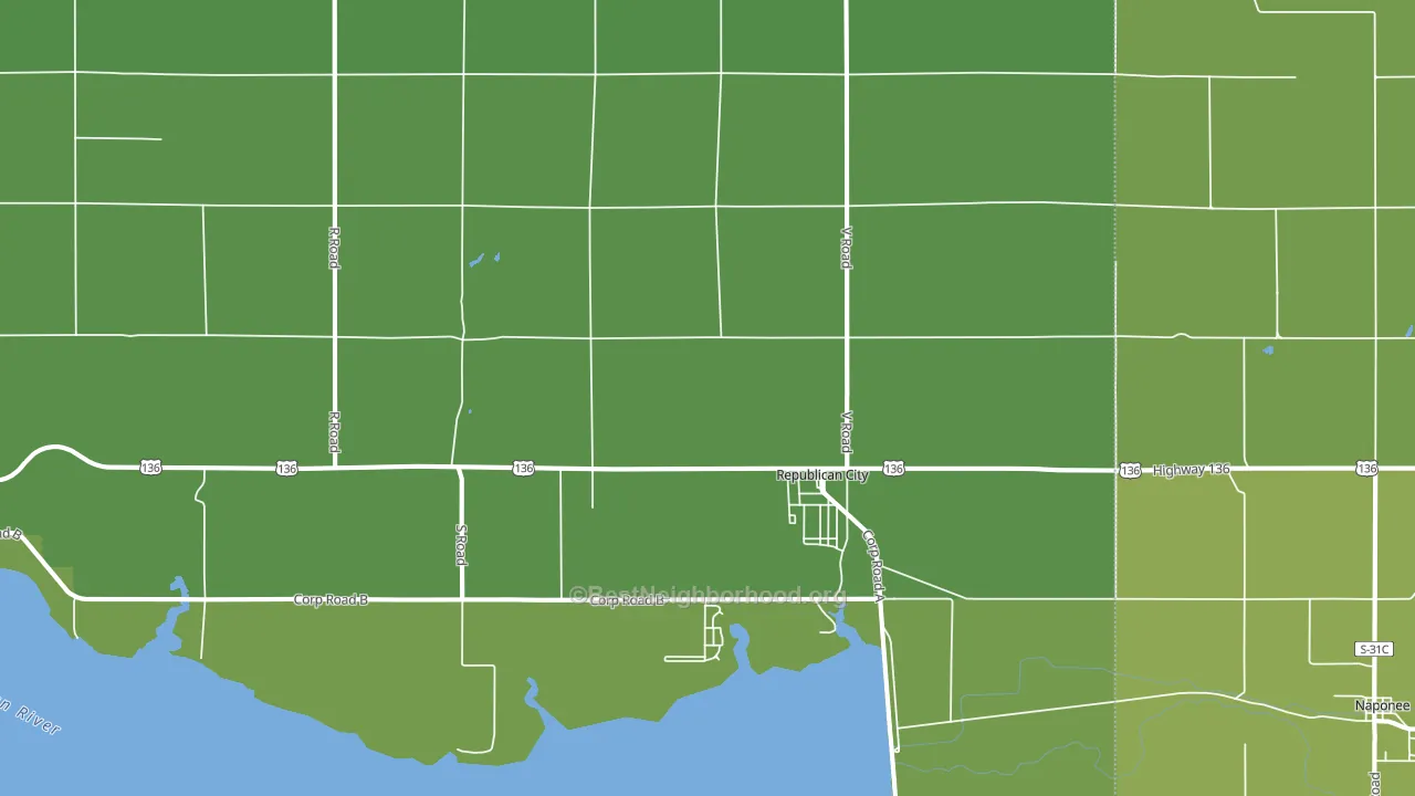 68971, NE block-group voter-turnout map