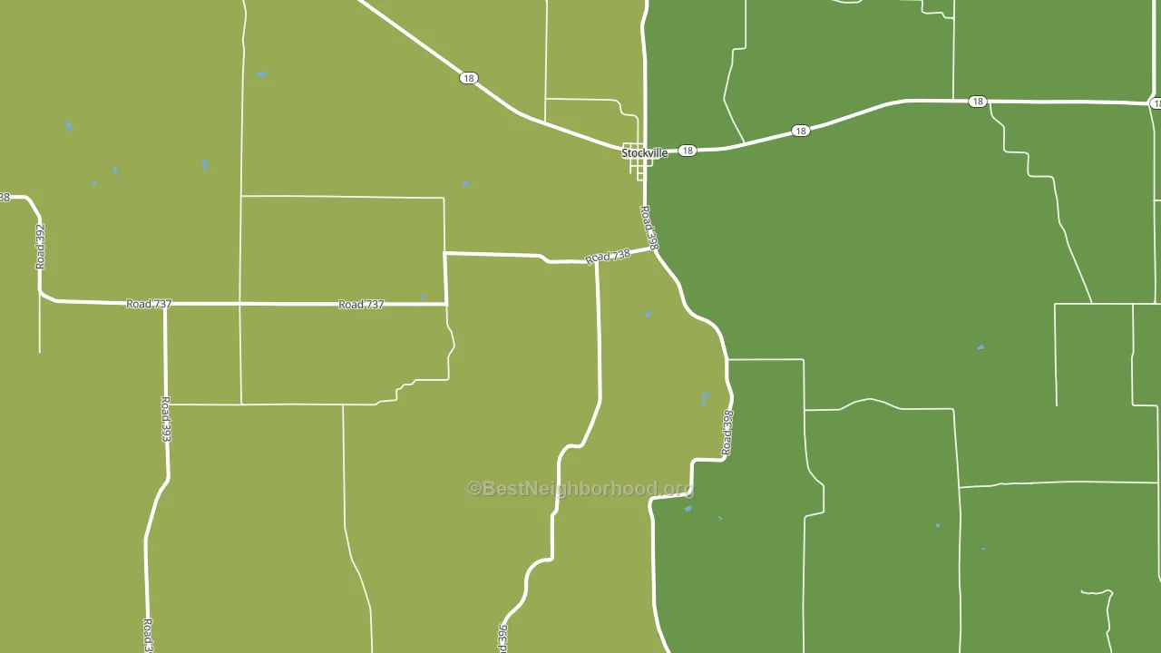 69042, NE block-group voter-turnout map