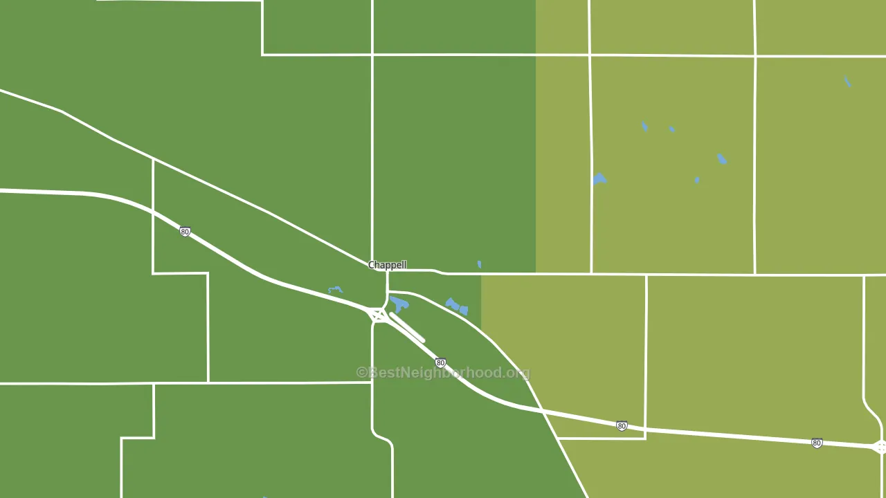 69129, NE block-group voter-turnout map