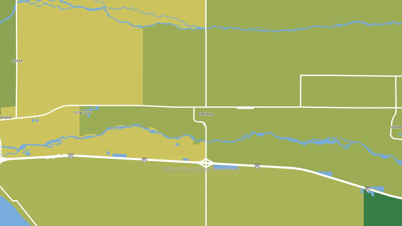 69143, NE block-group voter-turnout map