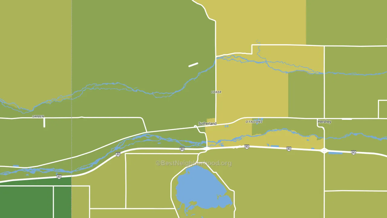 69165, NE block-group voter-turnout map
