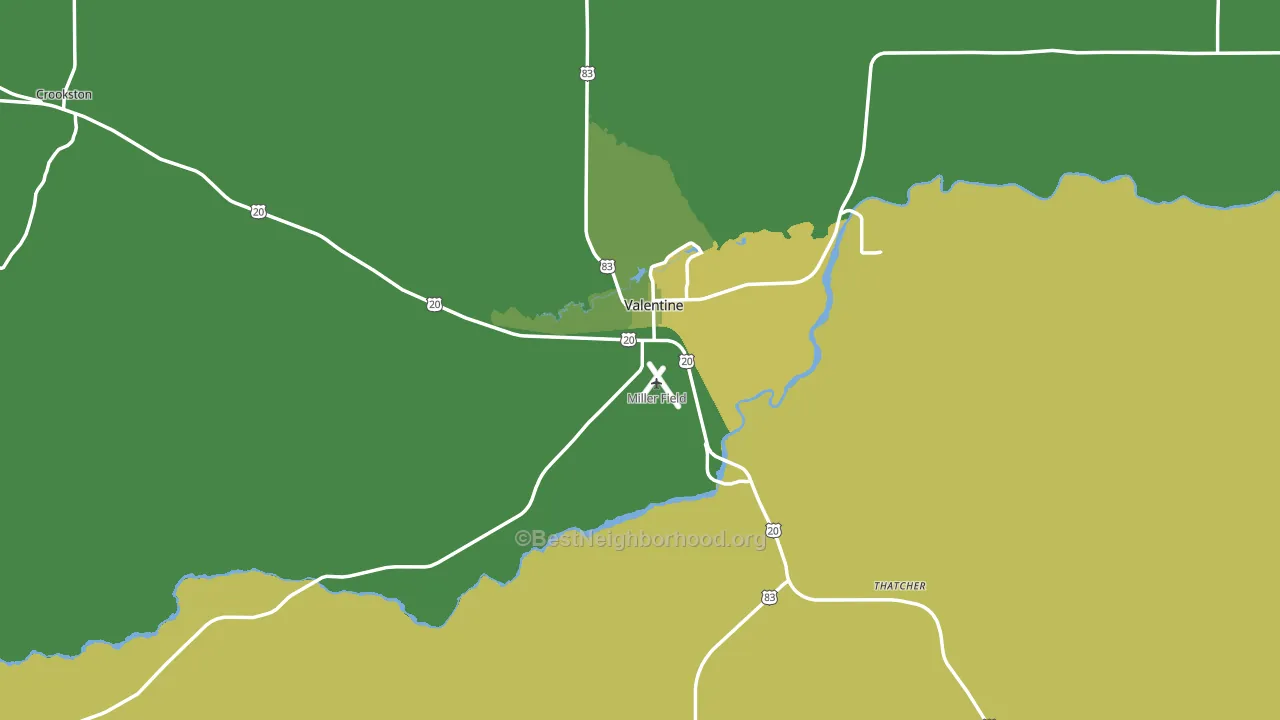 69201, NE block-group voter-turnout map