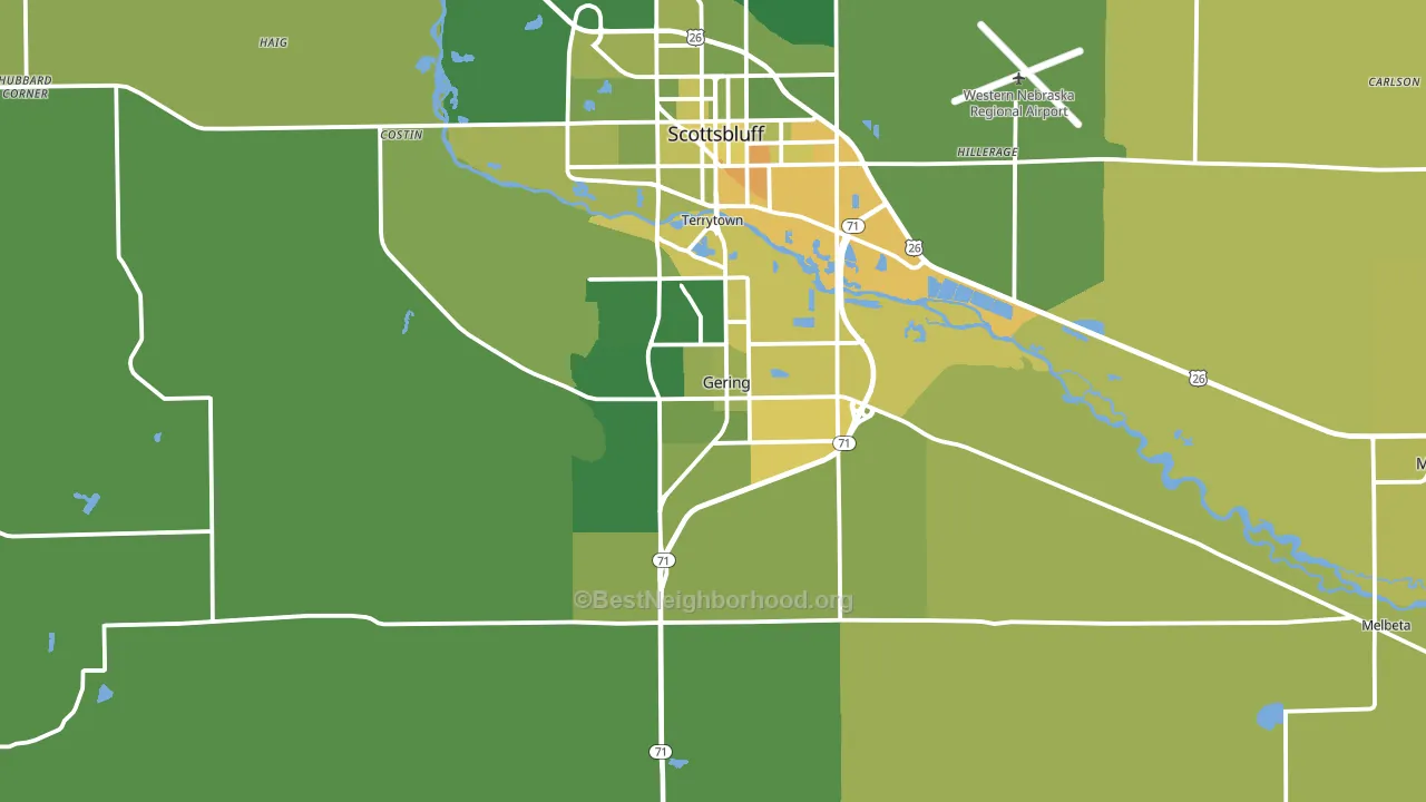 69341, NE block-group voter-turnout map