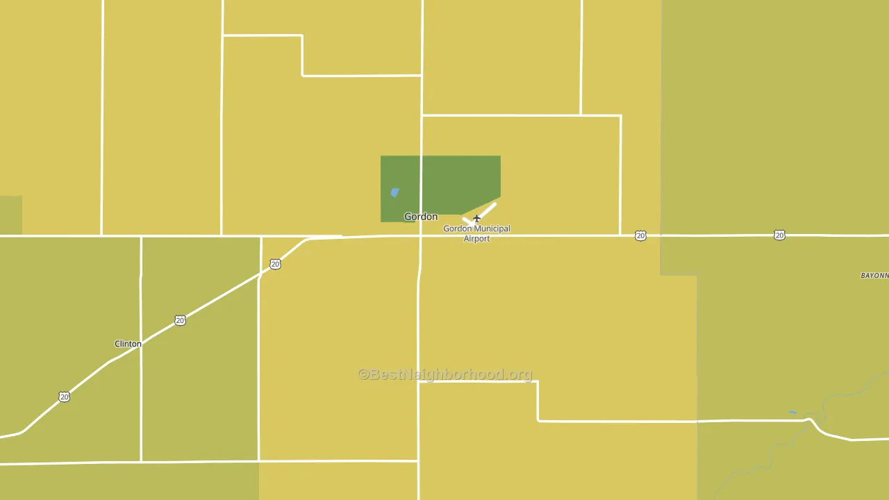 69343, NE block-group voter-turnout map