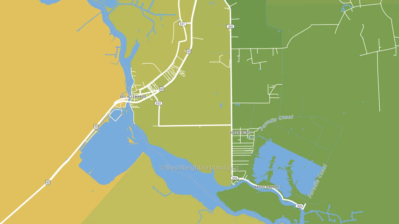 70030, LA block-group voter-turnout map