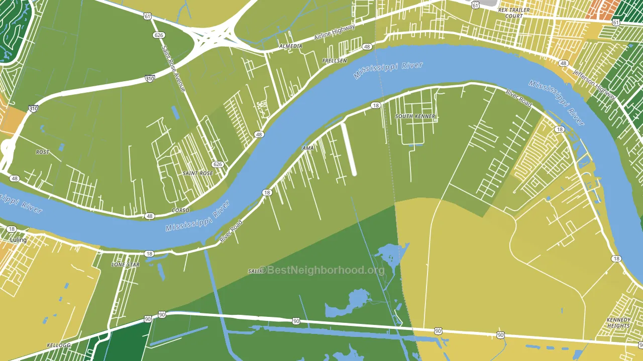 70031, LA block-group voter-turnout map