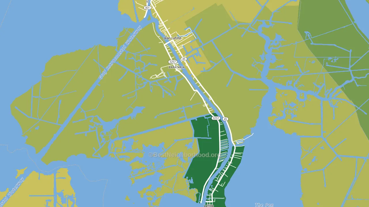 70036, LA block-group voter-turnout map