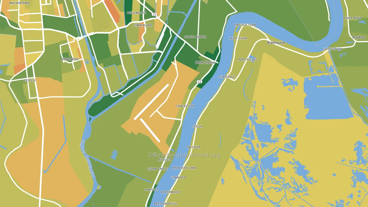 70037, LA block-group voter-turnout map