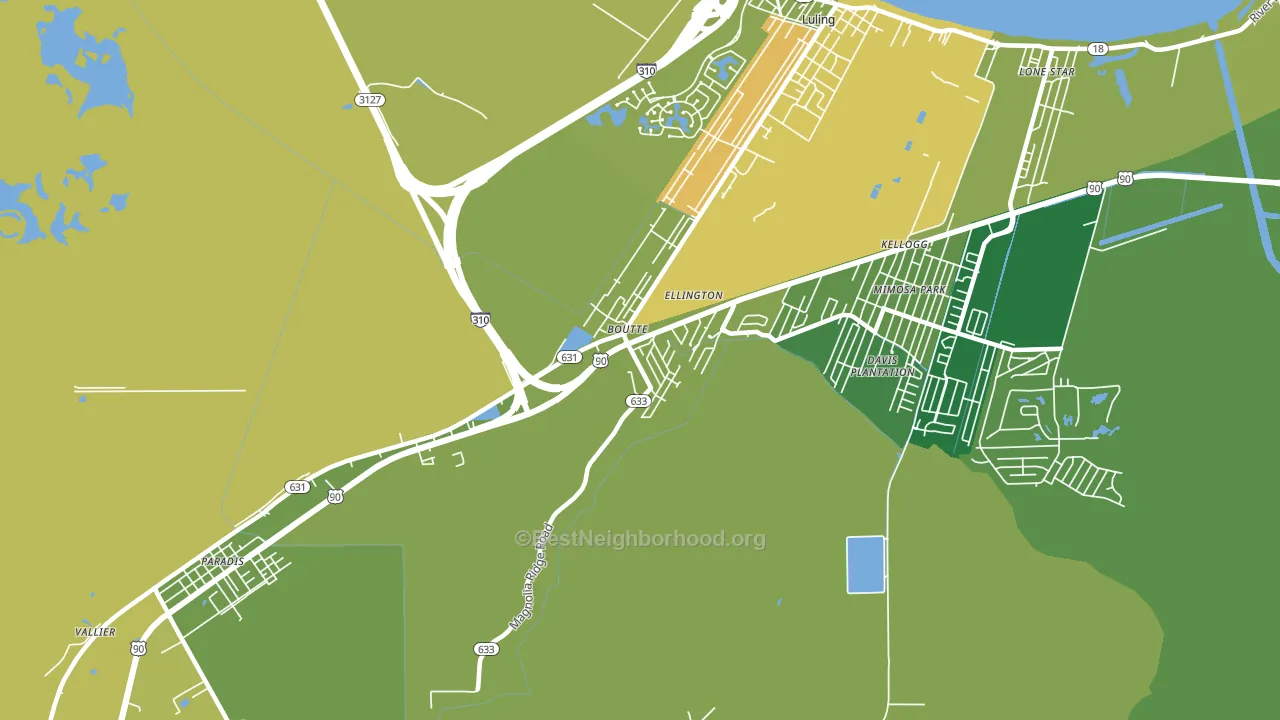70039, LA block-group voter-turnout map