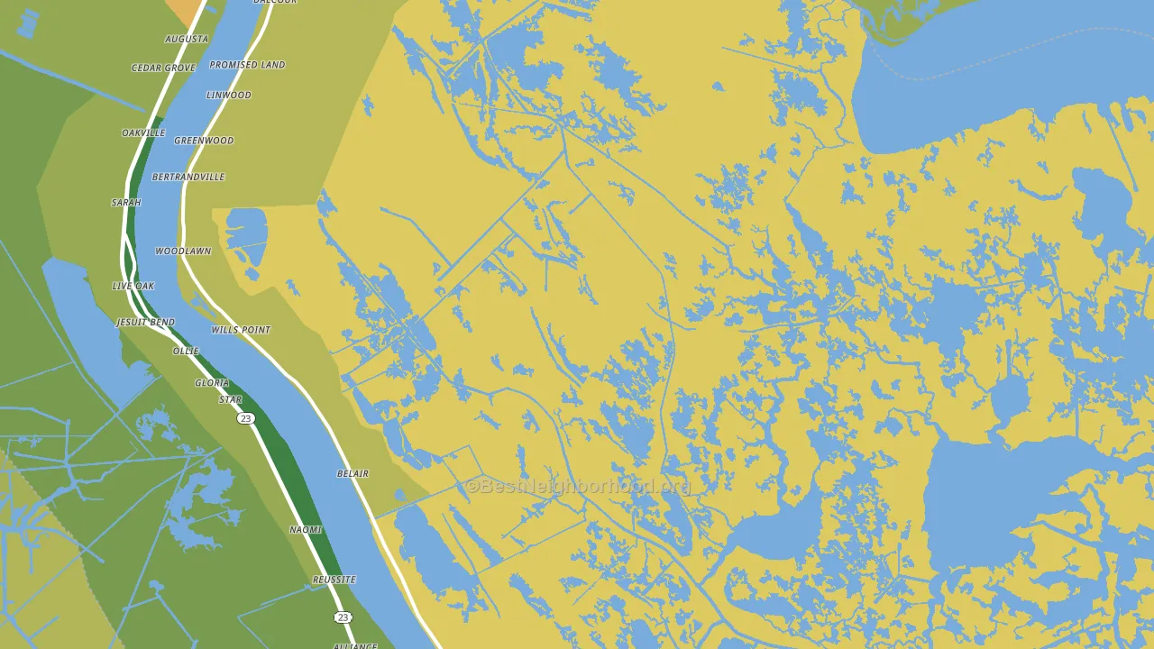 70040, LA block-group voter-turnout map