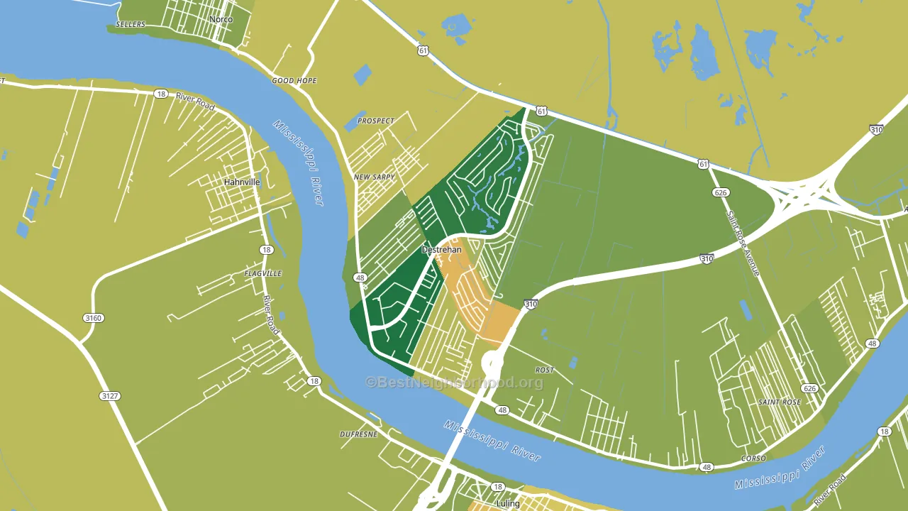 70047, LA block-group voter-turnout map