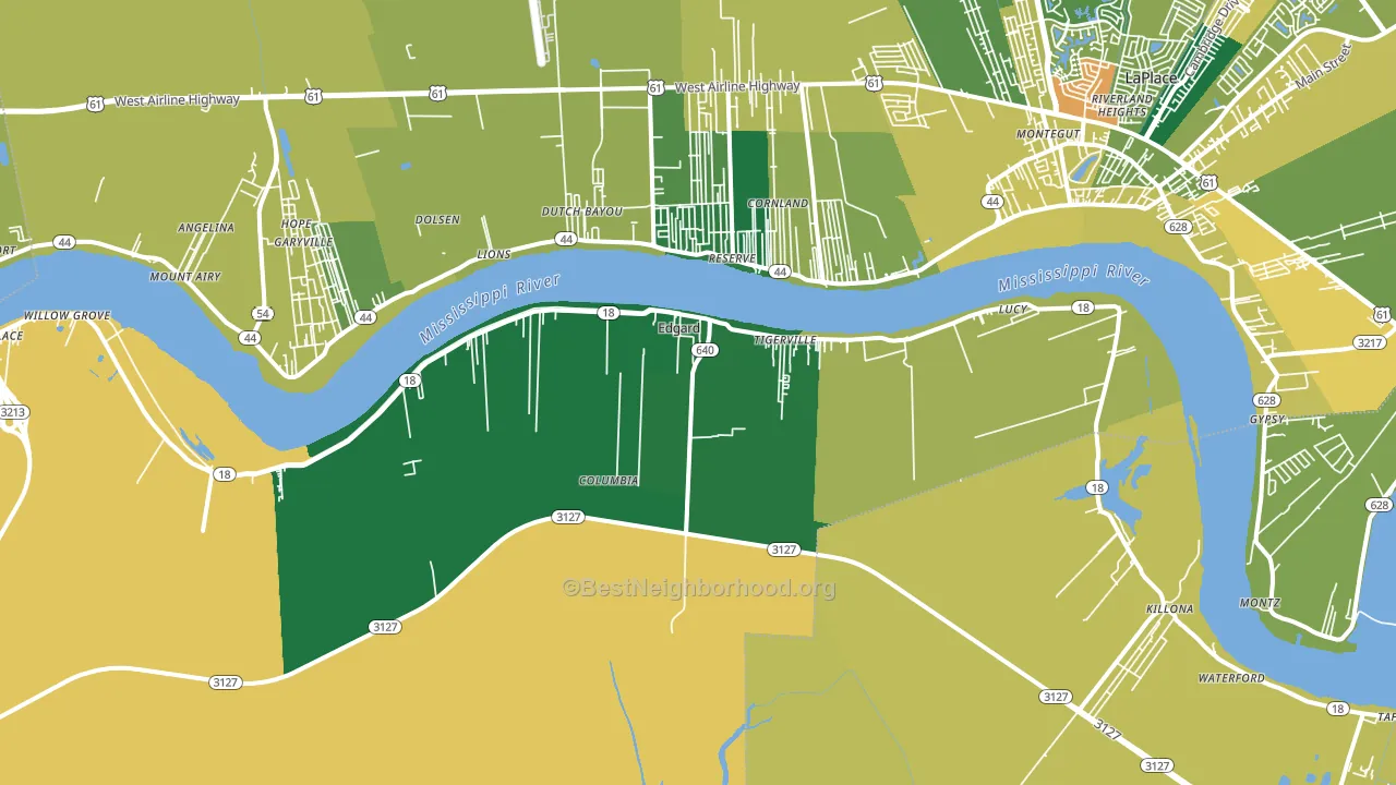 70049, LA block-group voter-turnout map